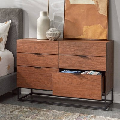  Noble 6 Drawers Dresser Walnut - Buylateral