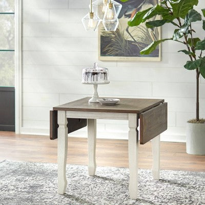  Maryland Drop Leaf Dining Table Walnut/White - Buylateral