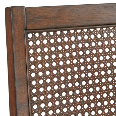  Set Of 2 Westbury Cane Style Back Dining Chairs Walnut/Cream - Buylateral