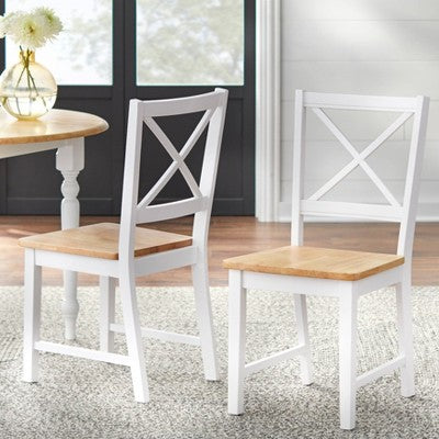  Set Of 2 Virginia Crossback Dining Chairs - Buylateral