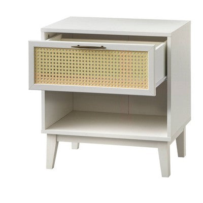  Andros Night Stand With Faux Cane Drawer Front - Buylateral